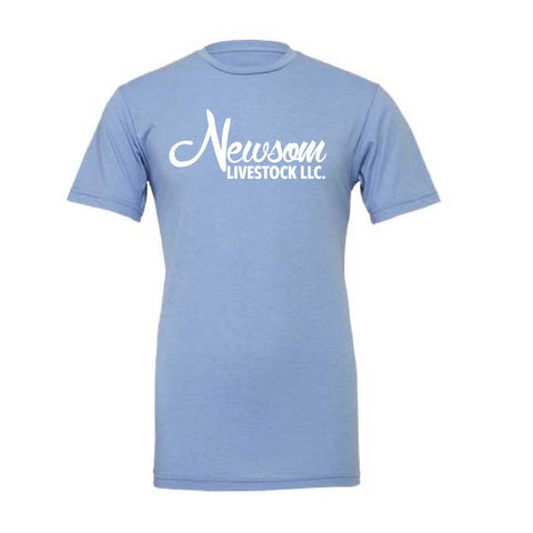 Newsom - Jersey Tee - Unisex - Heathered Blue