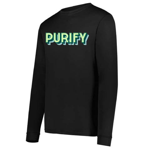 Newsom Purify -  Wicking  Long Sleeve Tee - Unisex - Black