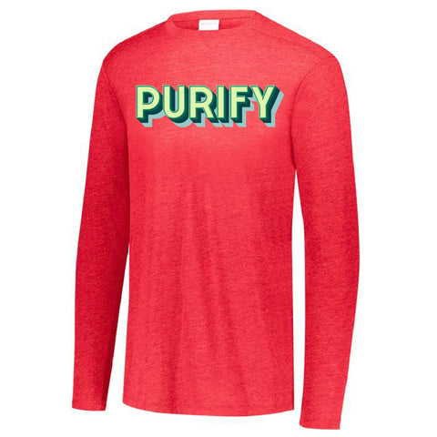 Newsom Purify -  TriBlend Long Sleeve Tee - Unisex - Red
