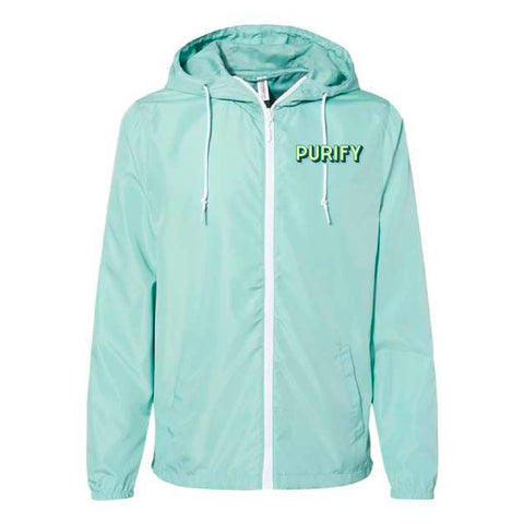 Newsom Purify - Lightweight FullZip Windbreaker - Unisex - aqua