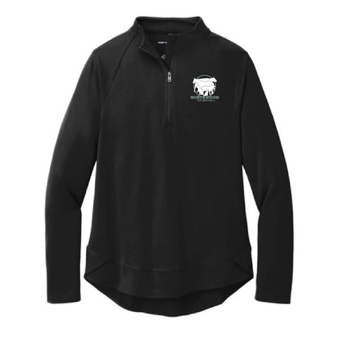 Northwood Vet Service - Quarter Zip - Deep Black - Womens