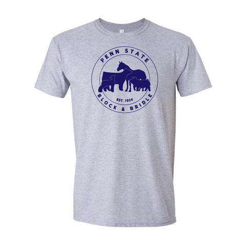 Penn State Block & Bridle - Adult Tshirt - Sport Grey