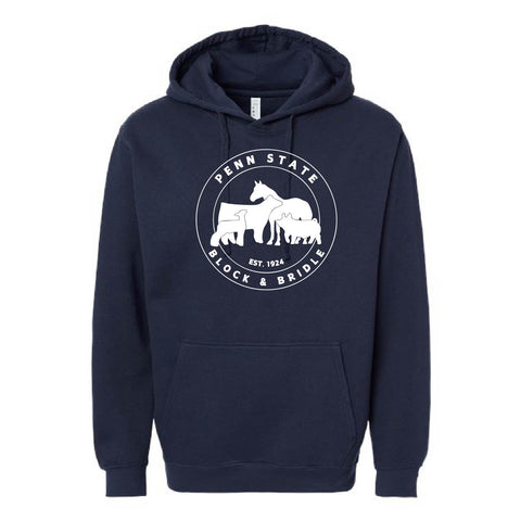 Penn State Block & Bridle - Adult Hoodie - Navy