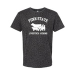 Penn State Livestock Judging - Fine Jersey Tee - Unisex - Black Leopard