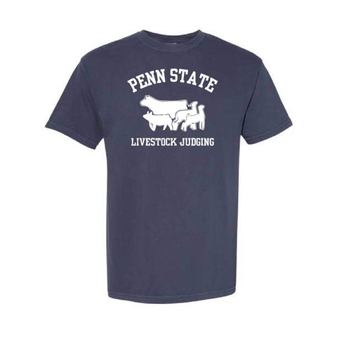 Penn State Livestock Judging - Garment Dyed Tee - Unisex - Navy