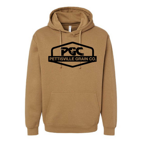 Pettisville Grain Co - Fleece Hoodie - Unisex - Coyote Brown
