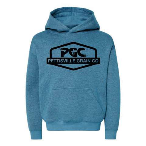 Pettisville Grain Co - Fleece Hoodie - Youth - Bermuda Blackout