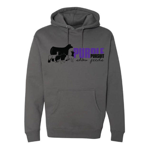 Purple Pursuit - Heavyweight Hoodie - Unisex - Charcoal