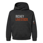 Richey Livestock- Fleece Hoodie - Youth - Vintage Smoke