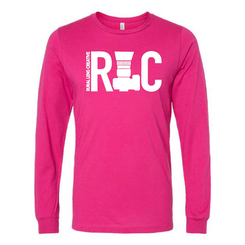 Rural Lens - Long Sleeve Jersey Tee - Unisex - Berry