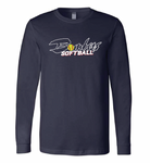 Bombers Softball  - Long Sleeve Tee - Unisex - Navy