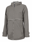 Branded Show Gear - Charles River 5099 - Womens New Englander Rain Jacket - Grey/Reflective