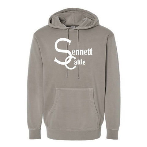 Sennett Cattle - Pigment Dyed Hoodie - Unisex - Pigment Cement