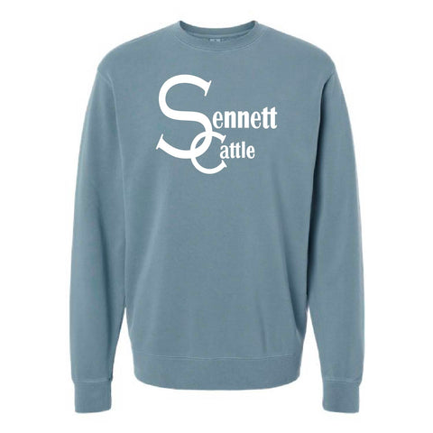 Sennett Cattle - Pigment Dyed Crewneck - Unisex - Pigment Slate