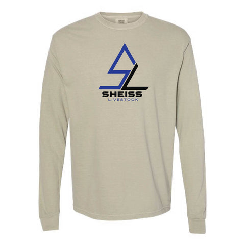 Sheiss Livestock - Garment Dyed Long Sleeve Tee - Unisex - Sandstone