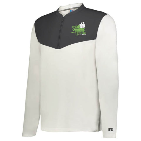 Side Hustle - 1/4Zip Pullover Unisex - White/Stealth