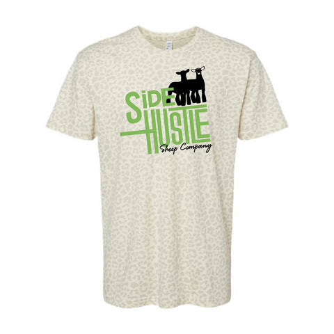 Side Hustle - Jersey Tee - Unisex - Natural Leopard