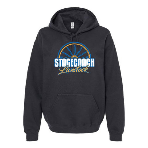Stagecoach Livestock - Midweight Hooded Sweatshirt - Unisex - Black