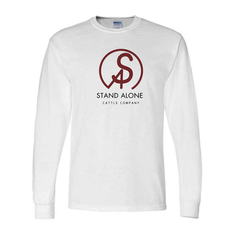 Stand Alone Cattle Co - Long Sleeve Tee - White