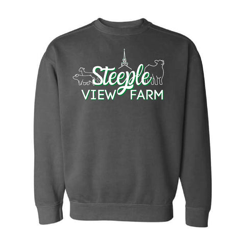 Steeple View Farm - Garment Dyed Crewneck - Unisex - Pepper