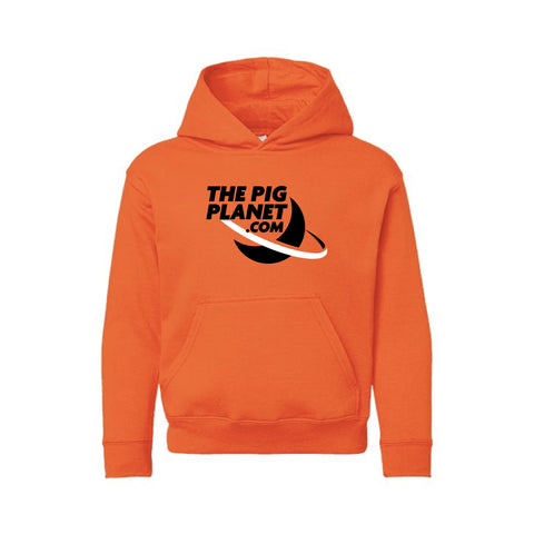 Pig Planet - Fleece Hoodie - Orange - Youth