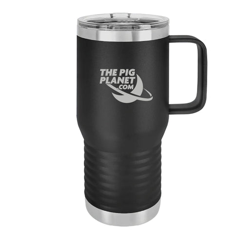 Pig Planet - 20oz Travel Mug - Black
