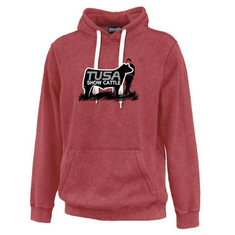 Tusa - Sandwash Hoodie - Unisex - Red