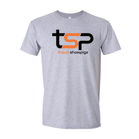 Thayer Showpigs - Fine Jersey Tee - Unisex - Sport Grey