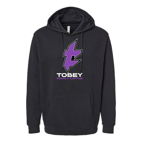Tobey - Fleece Hoodie  - Unisex - Black