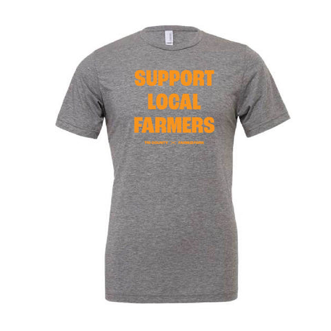 Tri County Farm 2 Fork - Adult SLF Tshirt - Grey Triblend
