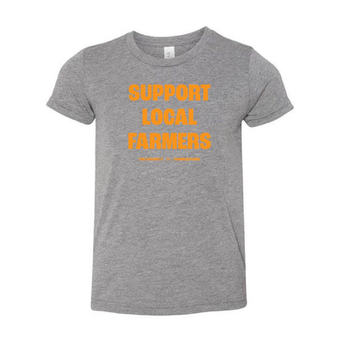 Tri County Farm 2 Fork - Youth SLF Tshirt- Grey Triblend