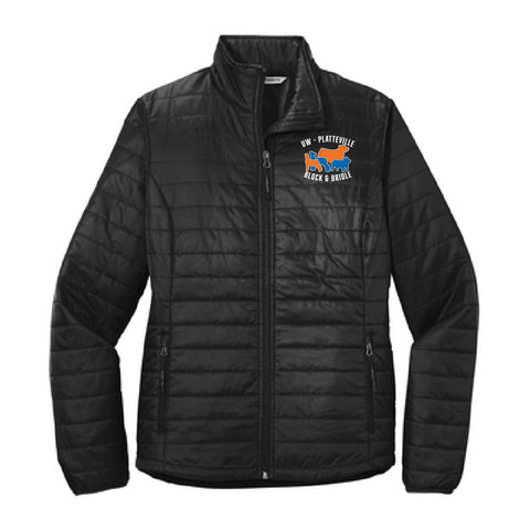 UW-Platteville Block & Bidle 25 - Puffy Jacket - Womens - Black