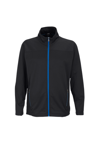 Branded Show Gear - Vantage 3275 - Mens Brushed Back Micro-Fleece Full Zip - Black/Royal