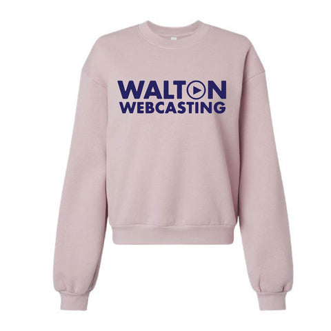 Walton Webcasting 2025 - Fleece Crewneck - Womens - Blush