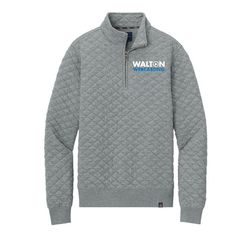Walton Webcasting 2025 -Diamond Quilted 1/4 Zip - Unisex - Light Grey Heather