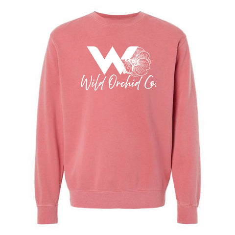 Wild Orchid Co - Pigment Dyed Crewneck - Unisex - Pigment Pink