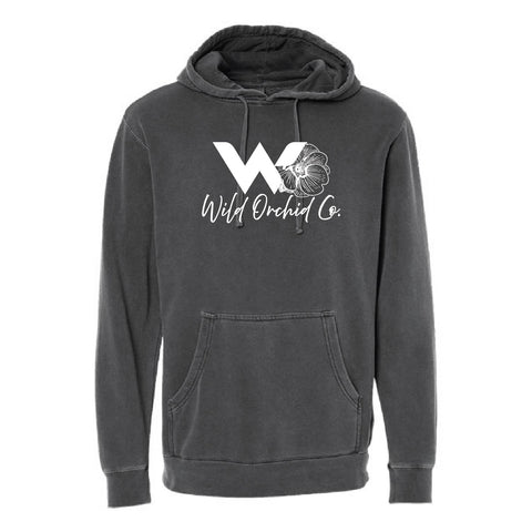 Wild Orchid Co - Pigment Dyed Hoodie - Unisex - Black