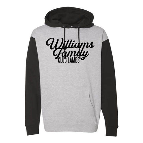 Williams Family Club Lambs - Heavyweight Hoodie - Unisex - Grey Heather /Black