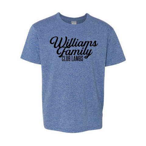 Williams Family Club Lambs - SoftStyle Tee - Youth - Heather Royal