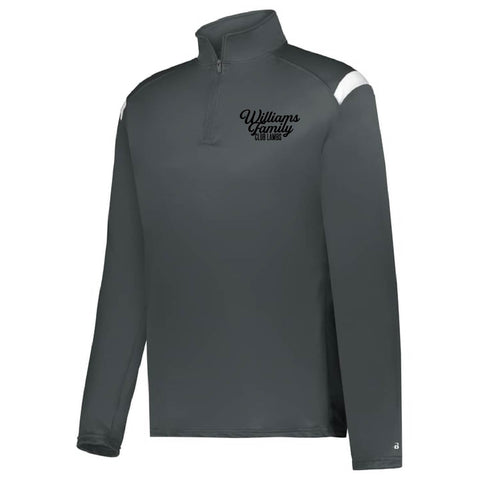 Williams Family Club Lambs - 1/4 Zip Pullover - Youth - Graphite/White