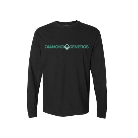 Diamond C Genetics - 2025 - Garment-Dyed Heavyweight Long Sleeve T-Shirt - Black - Adult/Unisex