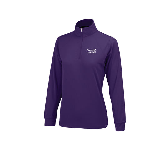 Diamond C Livestock - 2025 - Performance Quarter-Zip - Purple- Womens