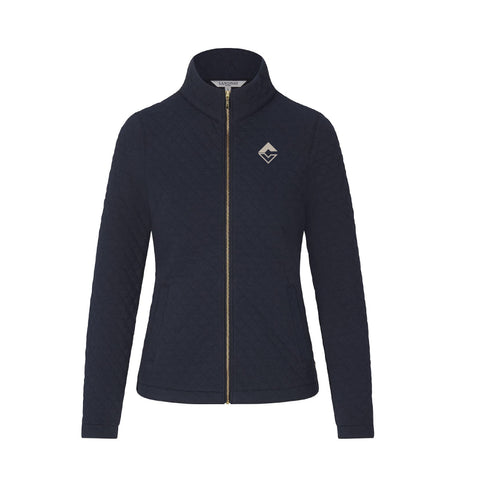 Diamond C Livestock - 2025 - Quilted Full-Zip Sweater - Navy- Womens