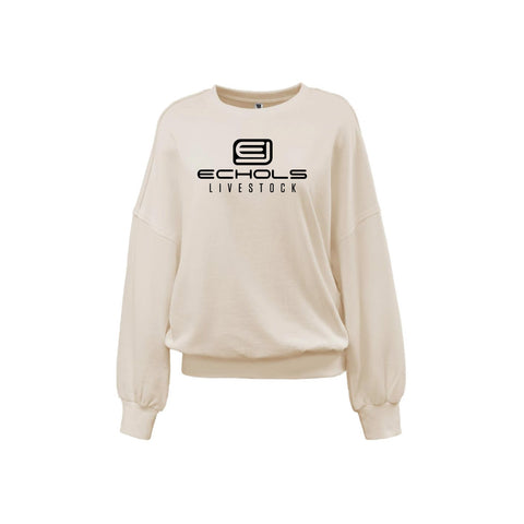 Echols - Drop Shoulder Crew - Womens - Almond