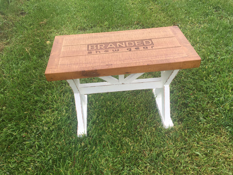 Engraved Wooden Bench