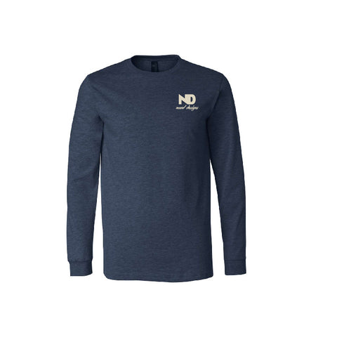 Novel Designs - Adult Long Sleeve - Heather Navy