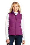 Branded Inventory - Port Authority Ladies Puffy Vest - Fuschia