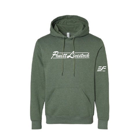 Pruitt 25 - Ring-Spun Hooded Sweatshirt - Adult/Unisex - Military Green Heather