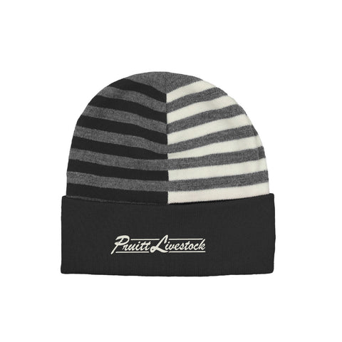 Pruitt 25 - Super Stripe Beanie - Black