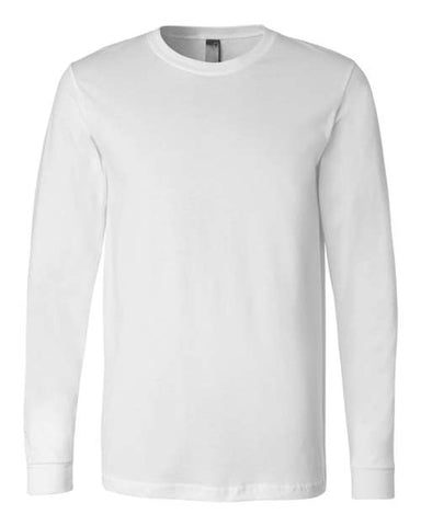 Branded  - Bella Long Sleeve Jersey Tee - 3501 - White - Unisex